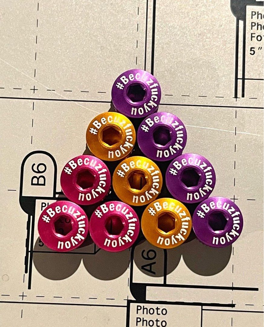 Rookiez #Becuzfuckyou Chainring Bolts